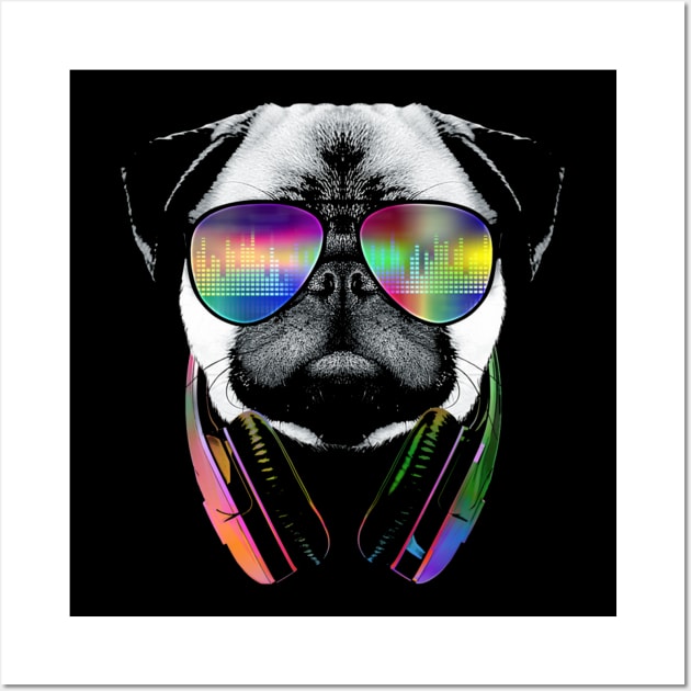 Dog Pug Music Wall Art by chanirmala